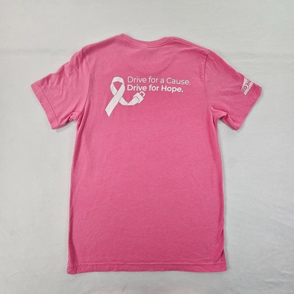Pink Breast Cancer Awareness Graphic T Shirt Ed Morse Drive For A Cause Medium - Picture 3 of 11